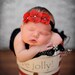 RED HOLIDAY SALE - Triple Dainty Flowered Headband - Babies, Infants and Toddlers