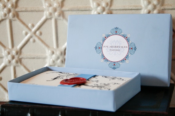 Items similar to Boxed Cards, Personalized Stationery Boxed Set of