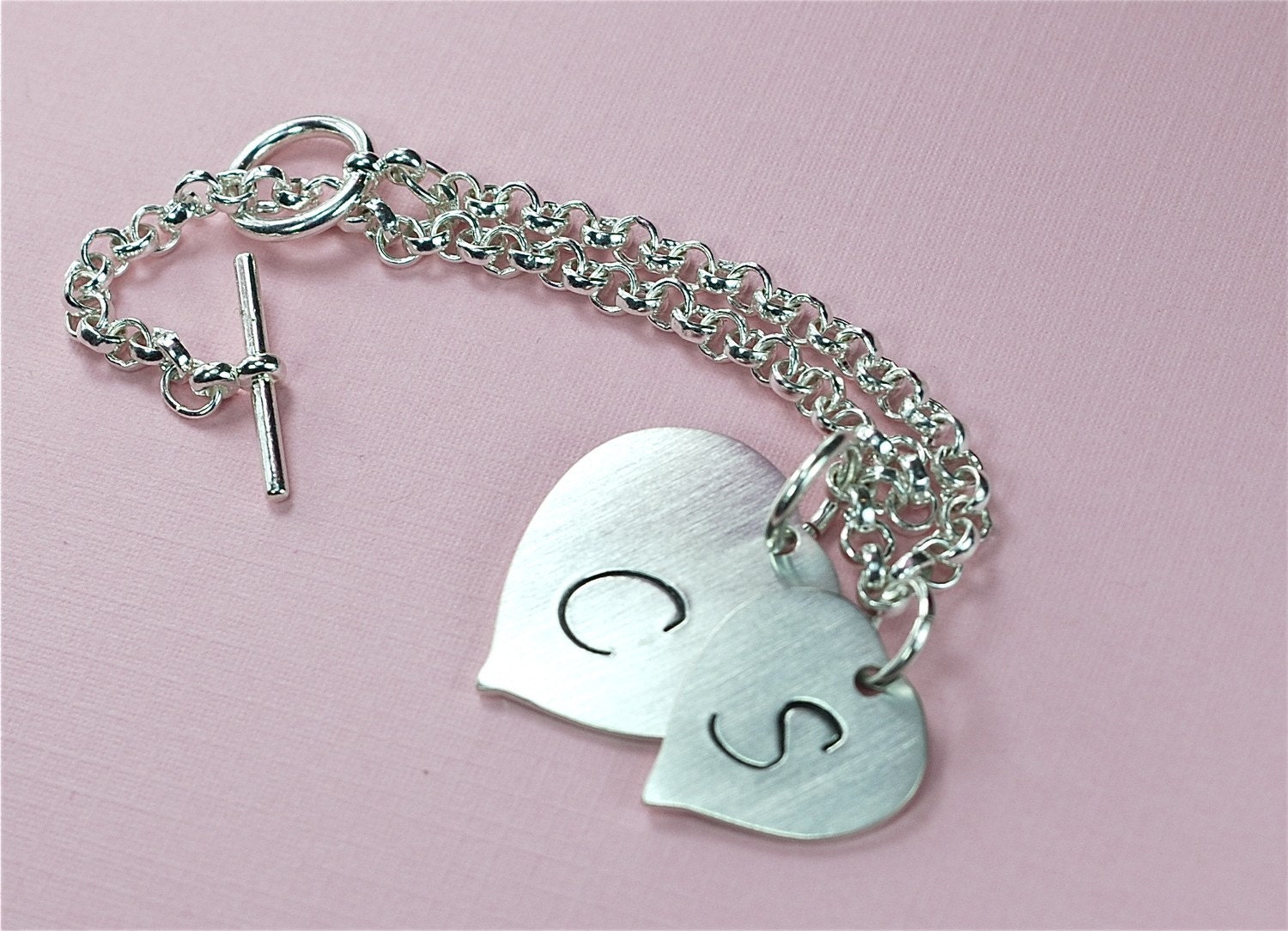 Monogram Leaf Bracelet Personalized for Mom