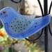 Suncatcher Windchime Mobile - fused glass purple pink bird
