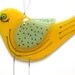 Fused Glass Windchime, Suncatcher, orange lime bird