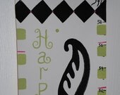 Childs Hand-Painted Artist Canvas Growth Chart