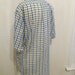SALE Vintage Oxford Shirt/ Short Sleeves/ Mens Medium/ Golf Top / Blue Yellow Windowpane Plaid