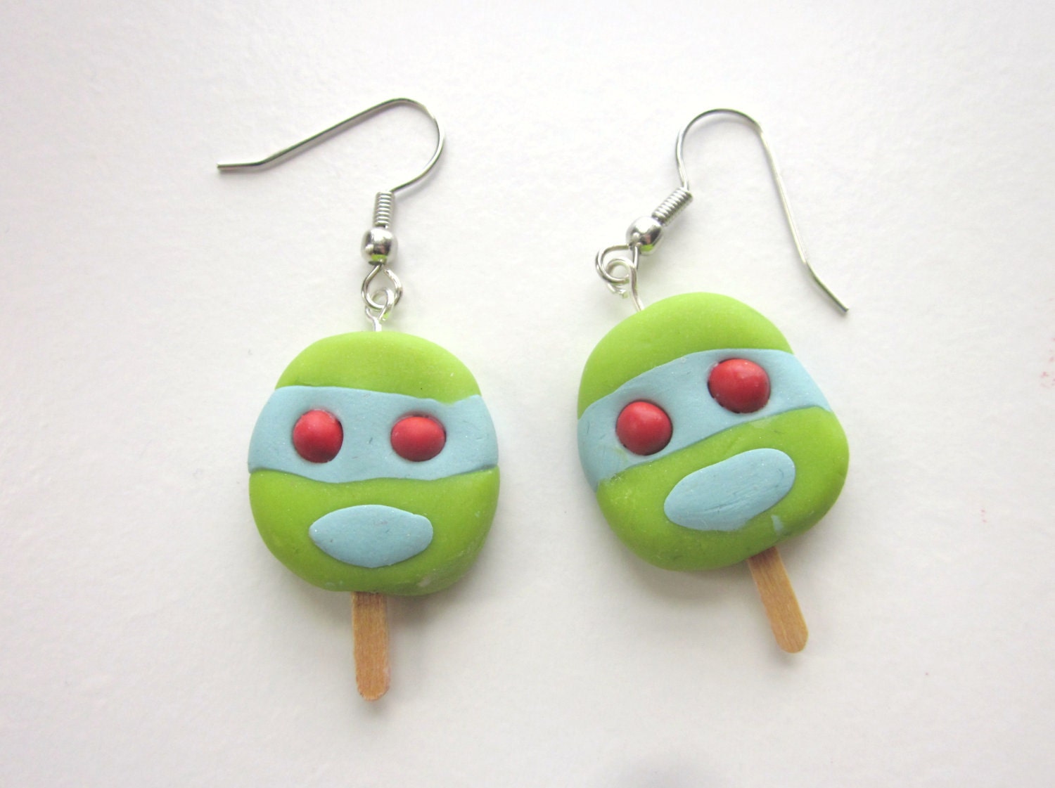 Turtle Pop Earrings--Blue