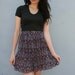 80s MINI SKIRT / Sheer Pleated Floral, xs-m