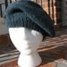 Blue Green Textured Knitted Beret