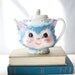 Vintage Tea Set, 1960's Miss Priss Kitty Cat , Sugar Cream Full Service, lefton