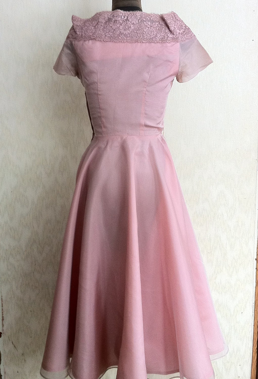 1950s Mauve Pink Dress