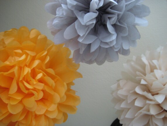 Goldenrod - 1 Large Tissue Pom - Nursery DIY Decoration Kit Il_570xn