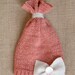 Newborn Hat - Upcycled Sweater Hat - Photography Prop, Salmon