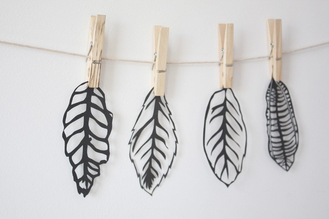 Original Paper Cut Leaves