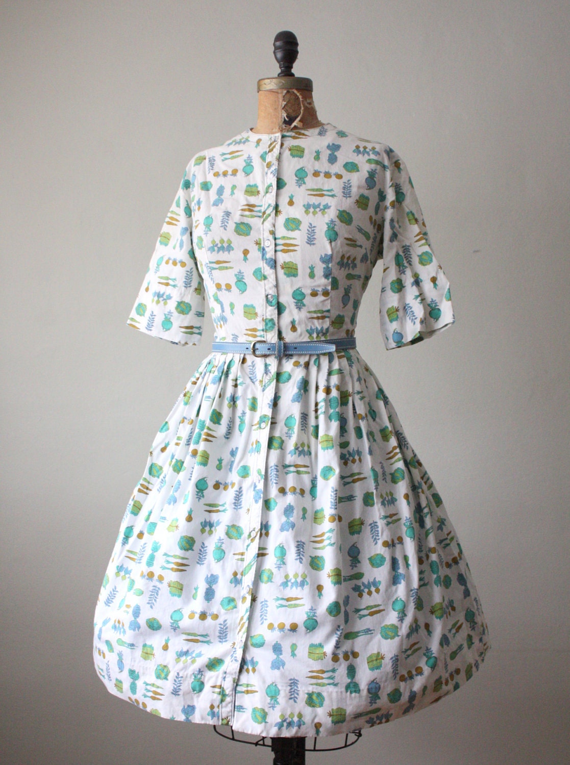1950s dress - vintage 1950's garden dress