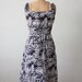 1970's dress - black fern dress