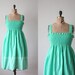vintage 1970's kelly green sundress