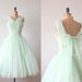 1950s dress - mint green princess dress