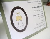 Champagne Glasses Invitation Sample