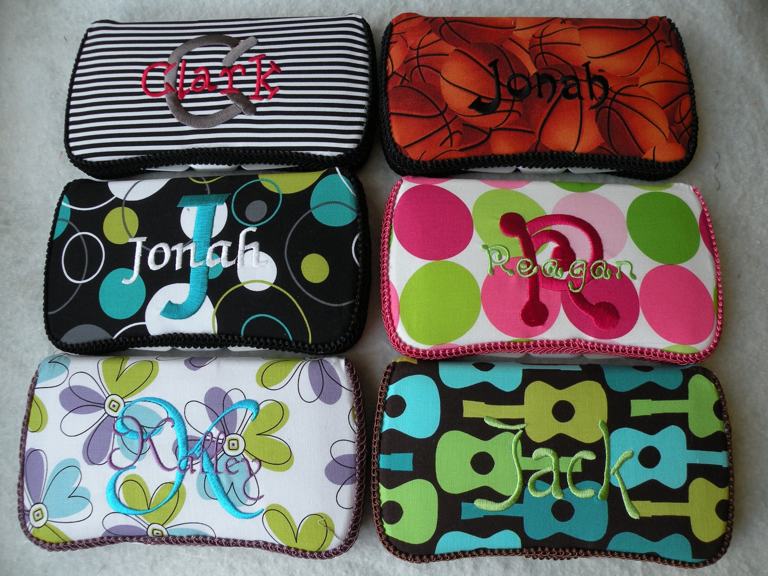Design your own Wipe Case-250 fabrics-150 fonts-150 thread colors-FREE PERSONALIZATION...wipe case
