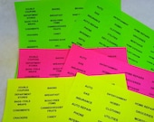 Neon Color Pre Printed Labels For Your Coupon Organizer