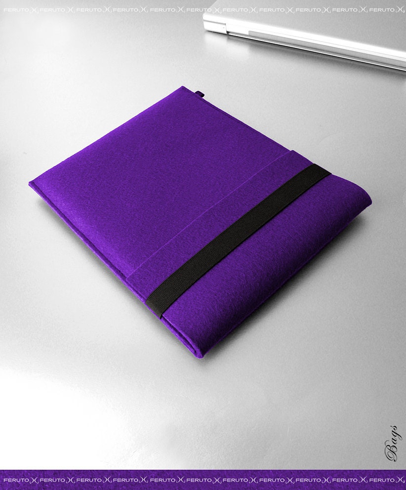 iPad felt sleeve DEEP PURPLE german designer wool felt case for your iPad