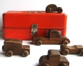 Handmade Vintage Wood Cars And Trucks