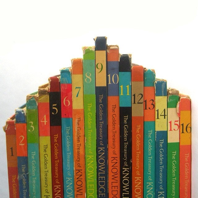 Colorful Childrens Encyclopedia Set. Golden by SweetLoveVintage