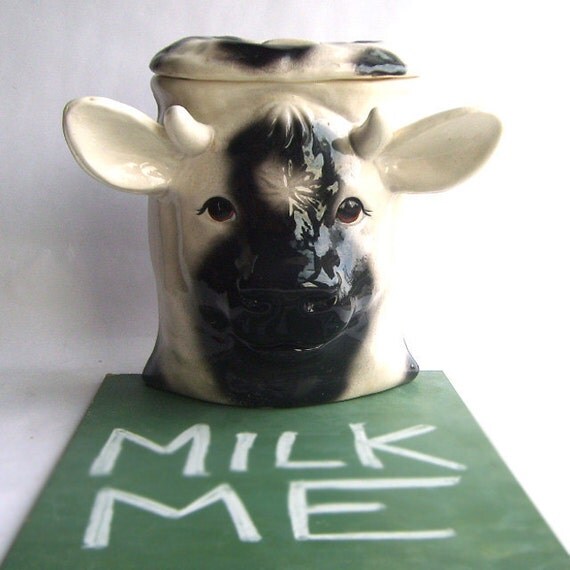 Ceramic Cow Cookie Jar by SweetLoveVintage on Etsy