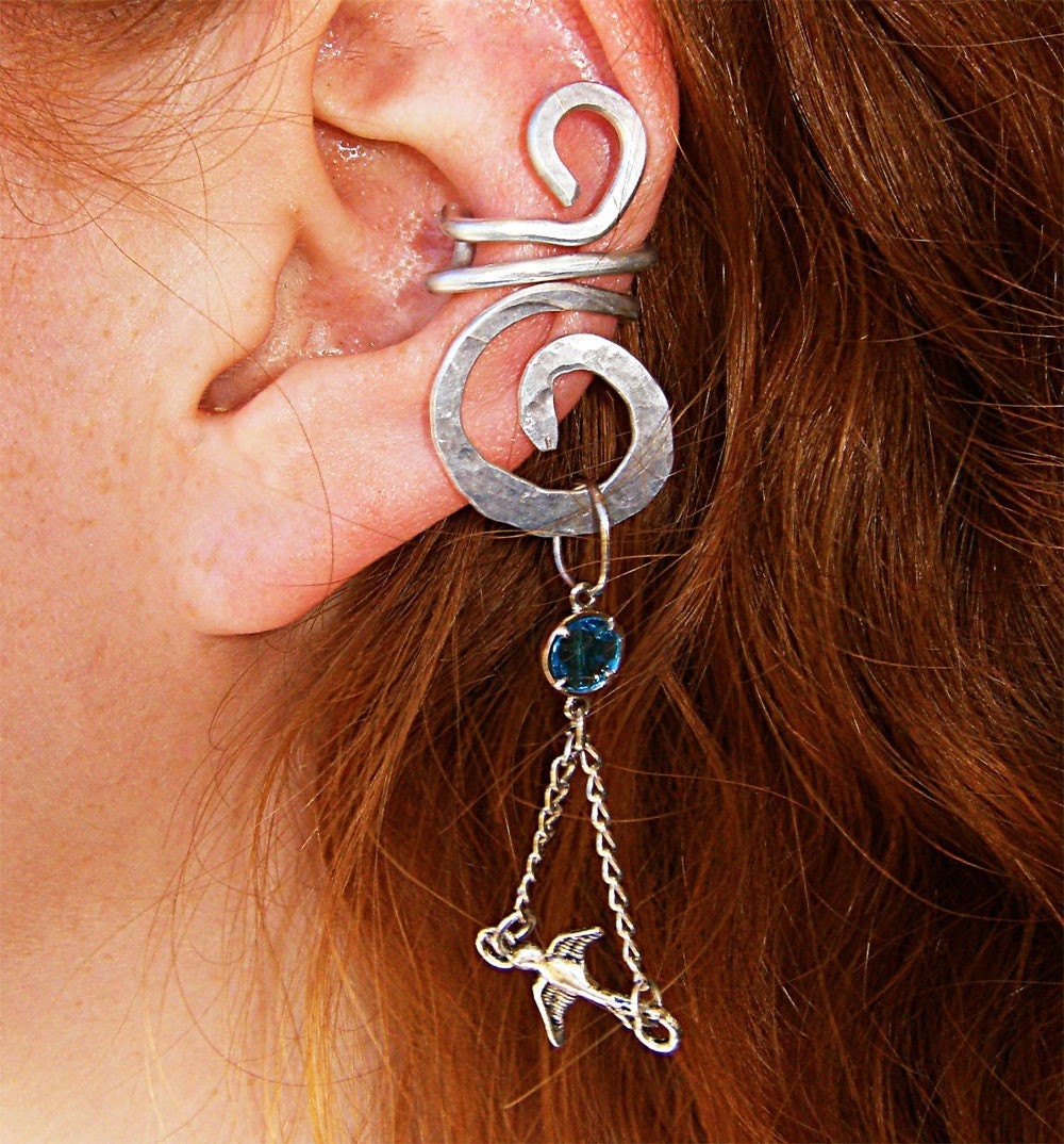 Sky and Wing Ear Cuff