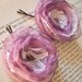 SALE Lilac - Pair of Flower Hairpins in Pink