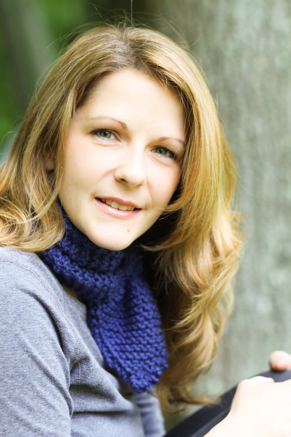 Blue Sweet Heart Scarf