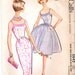 Sexy Vintage Sewing Pattern 1960s McCalls 5842 Wiggle Dress with Straps or Full Skirt Size 12
