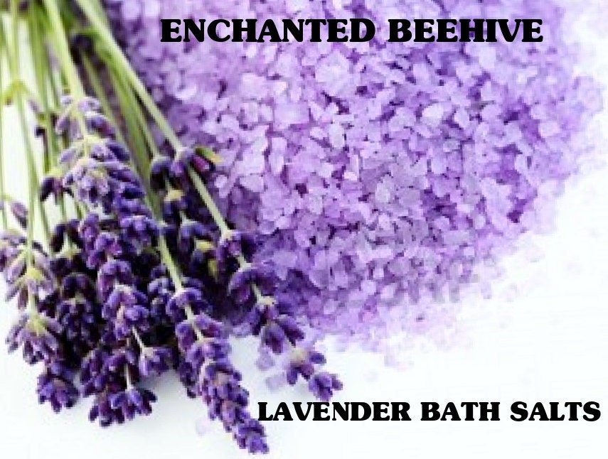 Lavender Bath Salts 16 oz. - Aromatherapy  - Skin Care - Pure Essential Oils - Skin Detox - Bath Products -  Bath And Body -  Lavender Scent