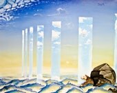 Original Oil Painting, Delusional Tendencies, Oil on Canvas 22 x 28 inches by Tye J. Schloer