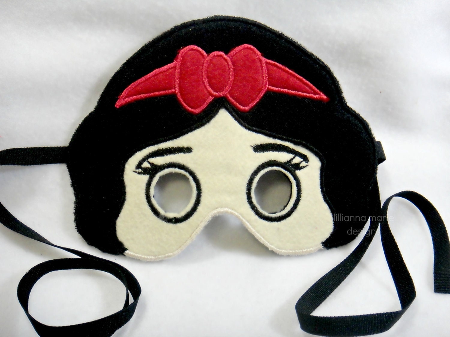 Snow White Felt  Mask