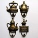 4 Vintage brass hooks for your kitchen