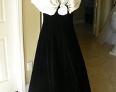 122 Stunning vintage  velvet &  satin dress from Designer Victor Costa for Nieman Marcus
