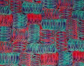Hoffman Teal Purple Red SpringsCotton Print Fabric