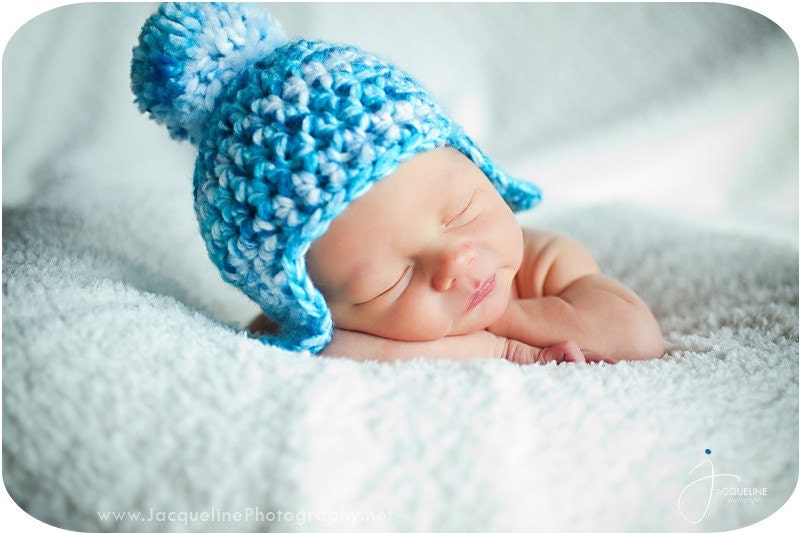 Crochet Pattern PDF - Yukon Earflap Hat, Sizes Preemie to Adult