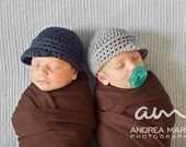 Crochet Pattern PDF - Lil Jackie Hat, Newsboy, Sizes Preemie to Adult