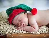 Crochet Pattern PDF - Santa's Little Elf Hat (with Santa Hat alternative), Sizes Preemie to Adult L