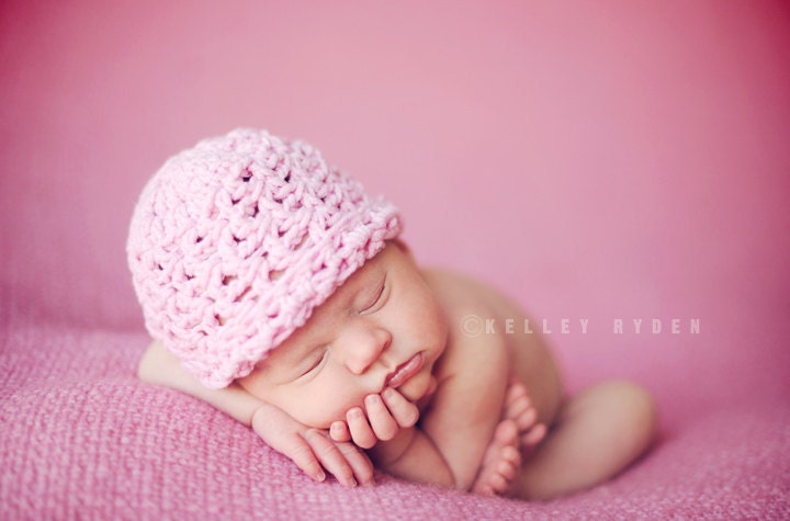 Crochet Pattern PDF - Pistachio Beanie with Bonus Layered Flower, Sizes Preemie to 2 Years
