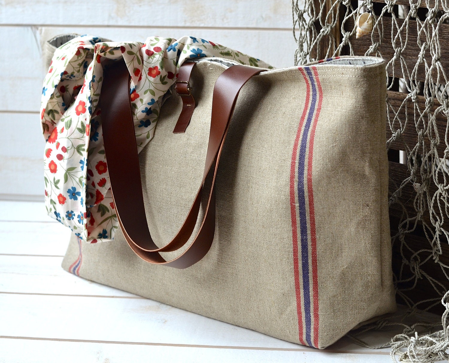 french woven bag