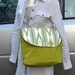 LAST ONE - Ikat Bright  chartreuse green Messenger bag / Cross body bag / Travel bag in apple green/ Ready to ship