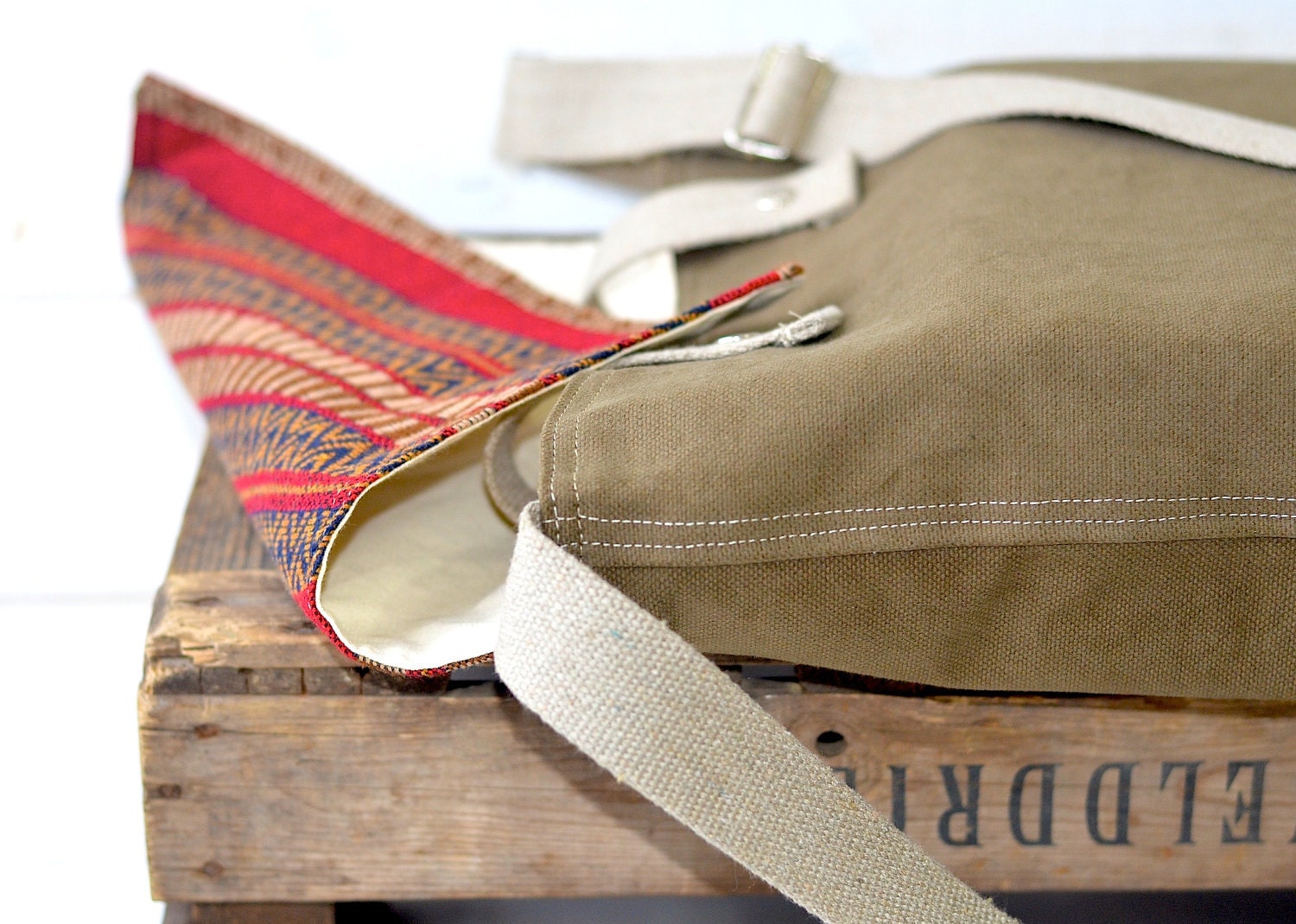 Ready To Ship.ARMY Green Messenger bag Travel bag -17 " Laptop Cross body bag
