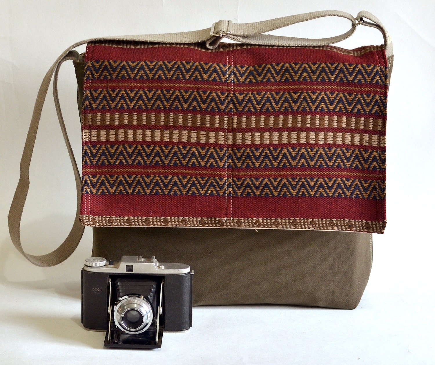 Ready To Ship.ARMY Green Messenger bag Travel bag -17 " Laptop Cross body bag