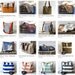 Water Proof - Diaper bag - Messenger bag-Tote STOCKHOLM Black and Ecru Stripes - 10 Pockets