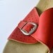 Vintage Red Wedge Sandals/ Worishofer Wannabes / Slip on Buckle Comfort Wedge / Size 8