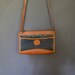 Vintage Navy Pebbled Leather Structured Crossbody Bag