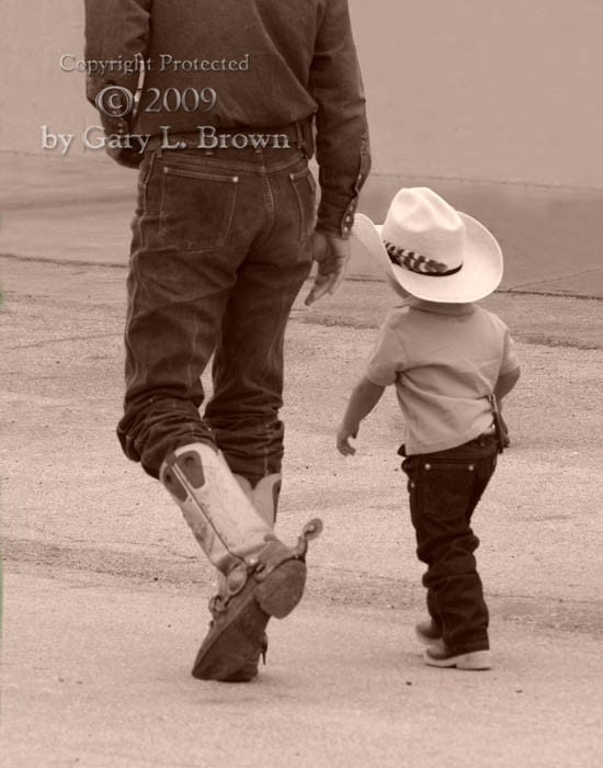 Cowboys - Daddy and Me - 8 x 10 Fine Art Print