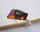 Party Crystal  Sterling Silver Ring