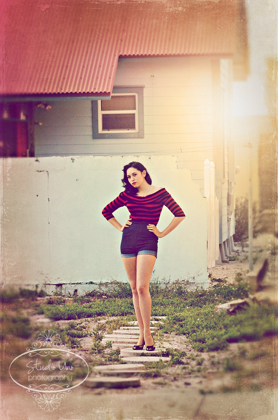 High Waisted Denim Shorts